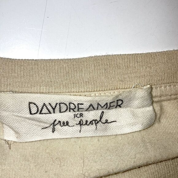 FREE PEOPLE Day Dreamer Rolling Stones Flocked Leopard Tongue Tee Womens Medium - Picture 7 of 11